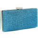 Blue Sparkly Diamante Evening Clutch